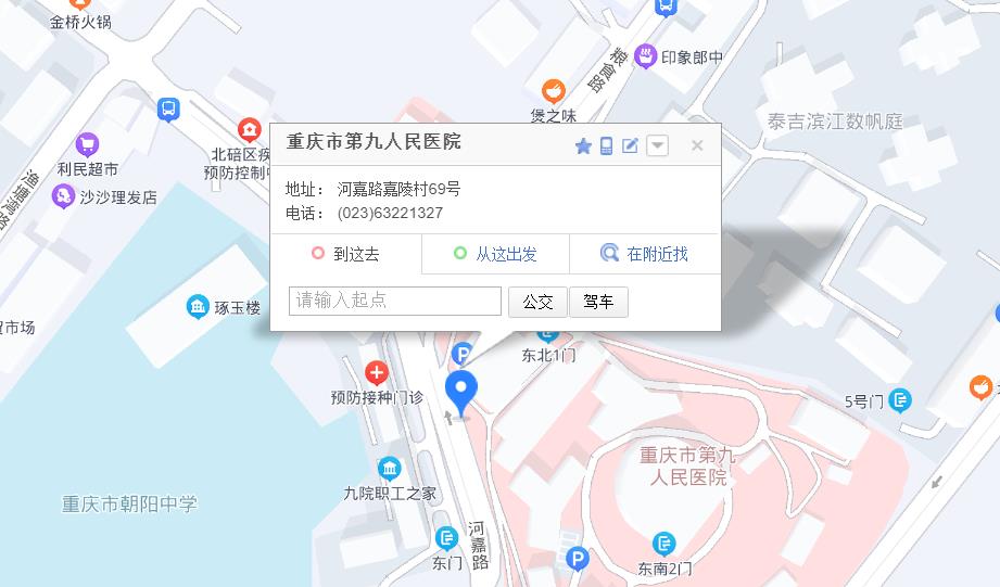 重庆市第九人民医院地图