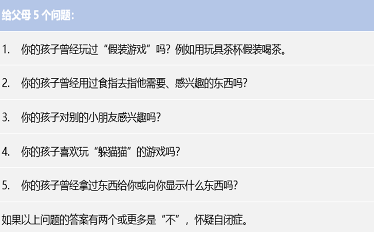 自闭症孩子父母的5个问题