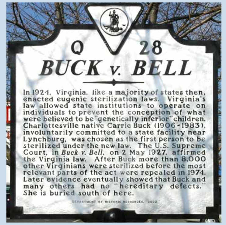 Buck和Bell法案纪念碑