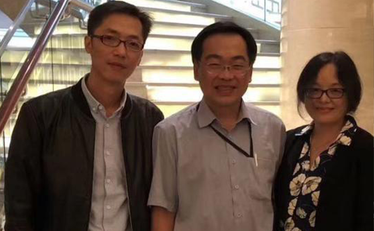 【左一：邵建忠院长 中：李宏镒教授（台湾） 右一：江玉兰博士（美国）】