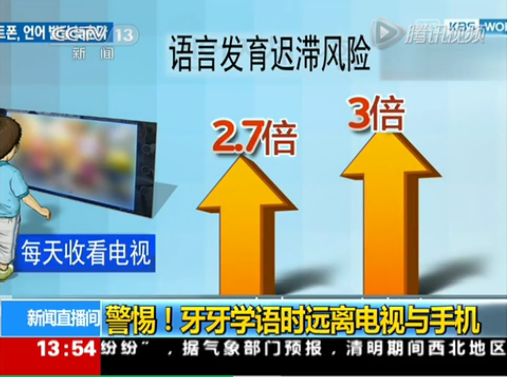牙牙学语时远离电视和手机