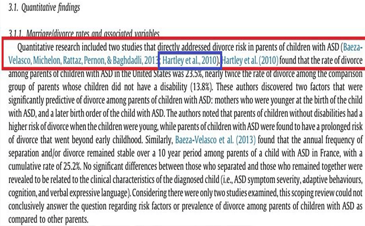 孩子诊断自闭症没有增加家庭的离婚率
