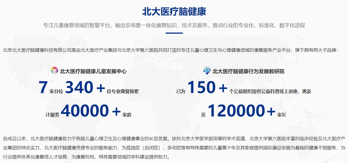 北大医疗脑健康连锁数量