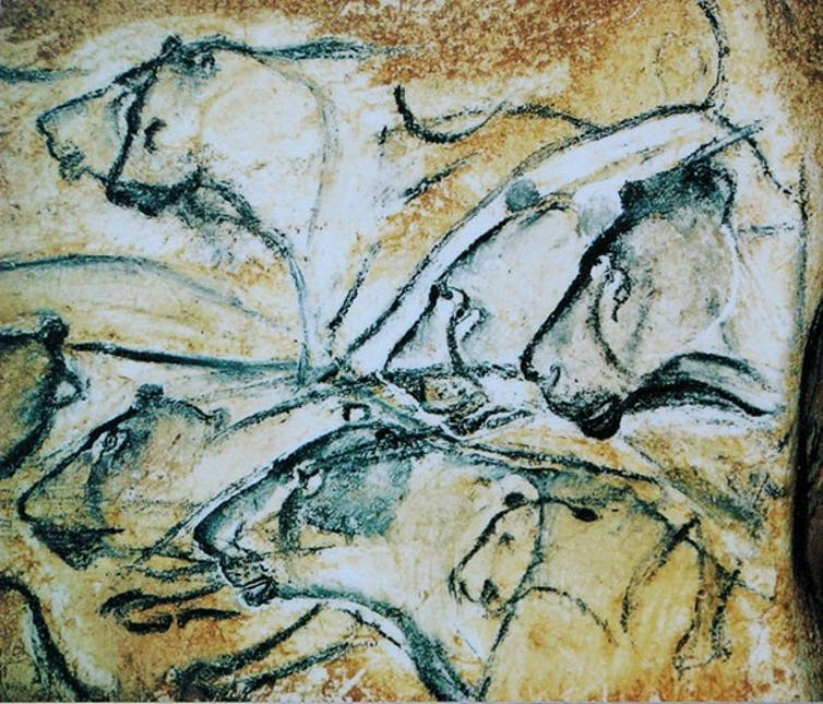 3万年前的洞穴壁画狮子头