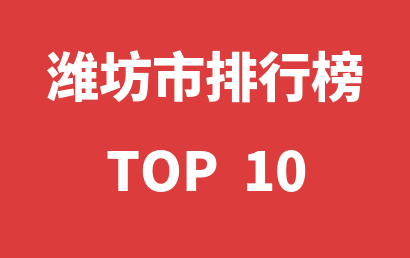 2022年12月31日潍坊市儿童康复中心十大品牌热度排行数据