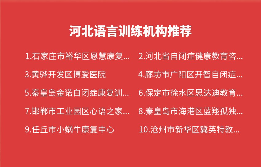 河北语言训练机构2023年11月20日-2023年11月26日推荐