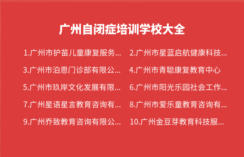 广州自闭症培训学校2023年11月27日-2023年12月03日大全