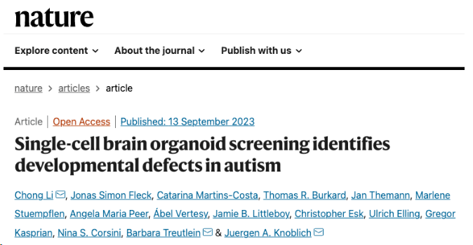 《Nature》公布最新研究：或将为自闭症治疗提供新思路！