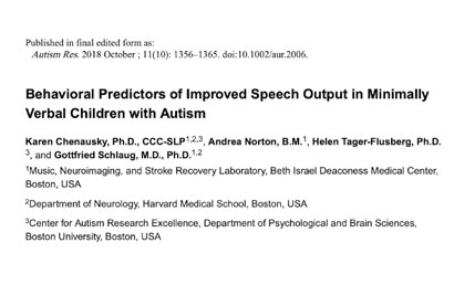 极少语言自闭症儿童言语干预后语音产生的预测因素