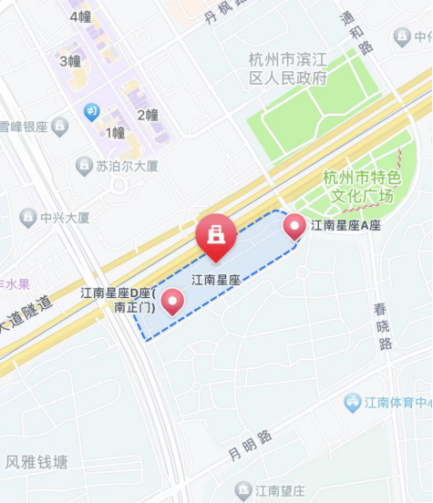 大米和小米杭州滨江中心位置：杭州滨江区长河街道江南星座2幢2单元301-3室。
