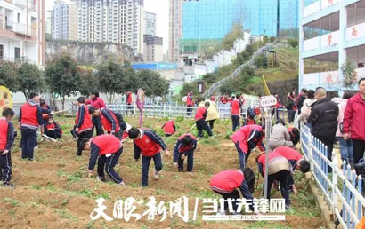 大方县特殊教育学校举行春耕劳动教育实践活动